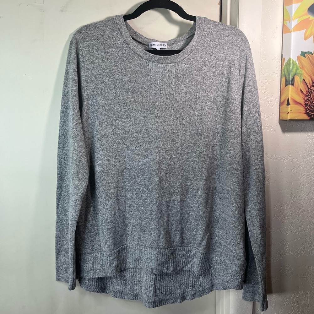 Gray Long Sleeve Sweater